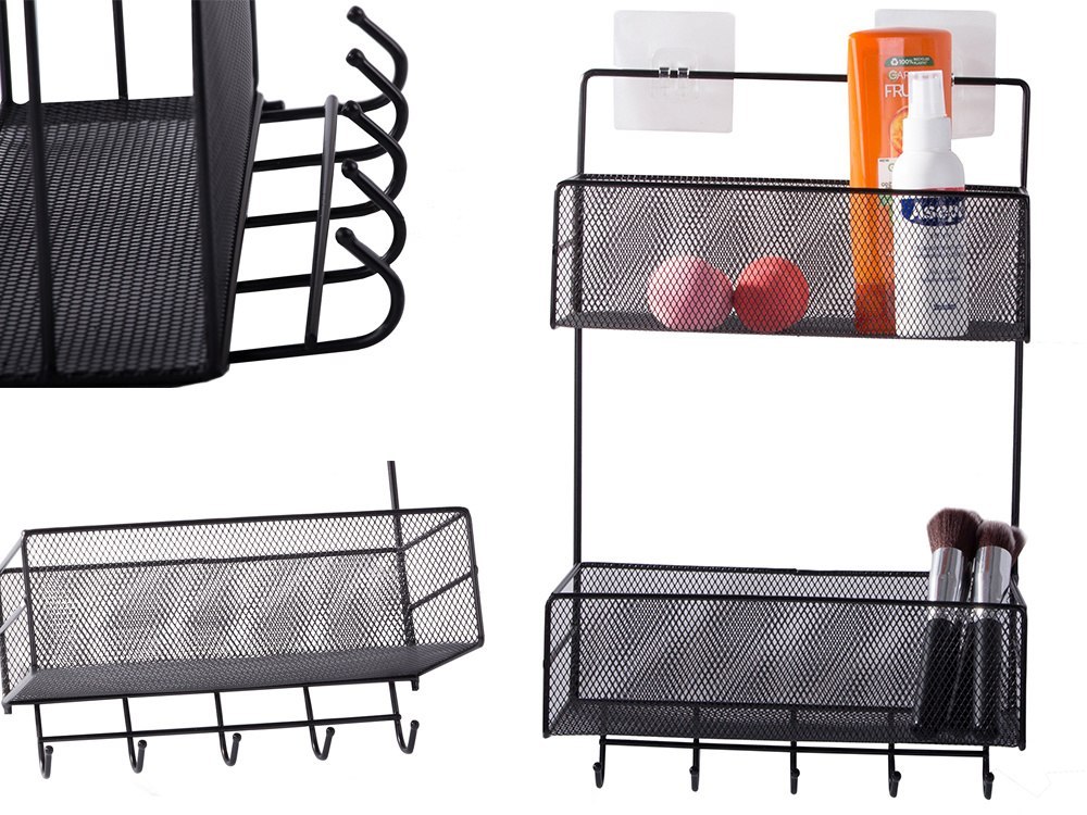 ORGANIZER METALOWY ZAWIESZANY PÓŁKA WISZĄCA KUCHENNA DO ŁAZIENKI WIESZAK